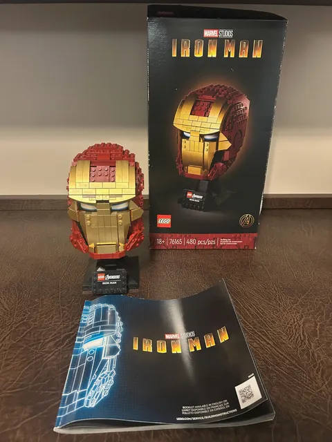 Lego Avengers Iron Man Helmet 76165 100% complete w/ box & instructions