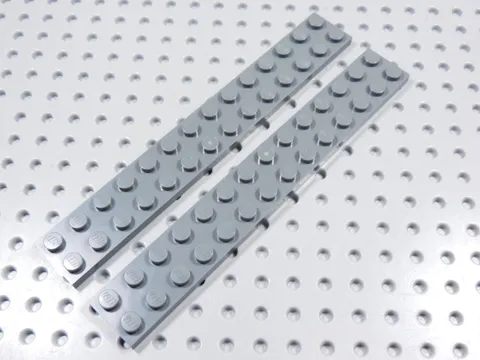 LEGO Lot of 2 Dark Bluish Gray 2x14 Plates BE