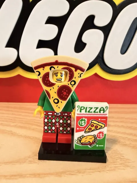 Lego CMF Series 19 Pizza Costume Guy Minifigure With Accessories 