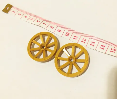LEGO Wagon Wheels w Spokes 33.8mm Pearl Gold 4489 (6 pcs)