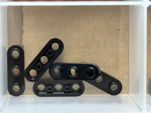 LEGO Parts - Black Plate, Round 1 x 3 with Open Studs - No 77850 - QTY 5