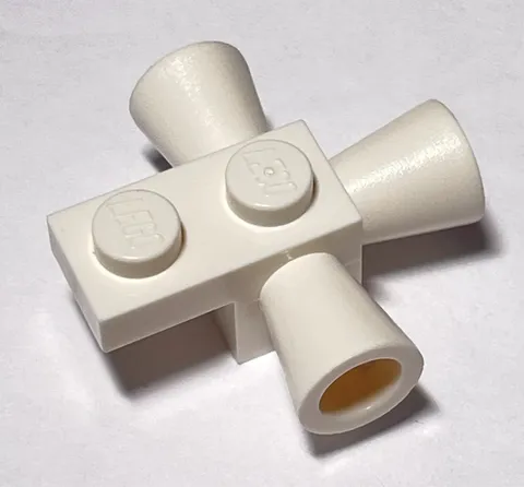LEGO® 3963 Brick, Modified 1 x 1 with 3 Loudspeakers Steering Nozzle WHITE