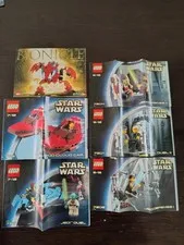Vintage Lego Star Wars Manual Lot Of 5 7201 7103 7119 7204 7203 & Bionicle 8563