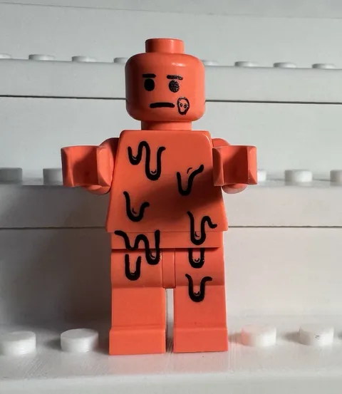 LEGO x BrickLuv Custom Printed Coral Drip Minifigure