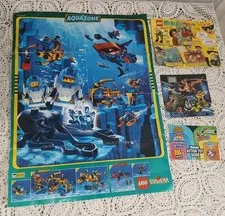 Vintage 1990s Toy Guide Insert Lot Mega bloks Kenner LEGO AQUAZONE Poster 16"×21