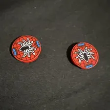 LEGO Spider MAN Printed Spidey Tile Spider in Web 2x2 Round Marvel Logo x2
