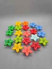 Lego Duplo Flower Plant Leaves Lot Of 20 Green Pink Blue Red Yellow