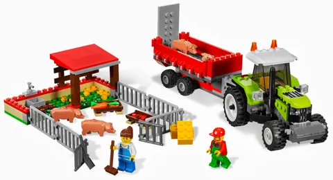 LEGO CITY 7684 Pig Farm and Tractor 100% Complete With Instructions