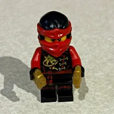 LEGO Ninja Minifigure Red & Black w/ Gold Hands and Black Legs