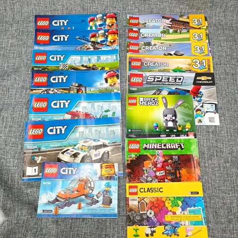 LEGO Instruction Manual Lot 15 Booklets NO Bricks City Minecraft Brick Headz