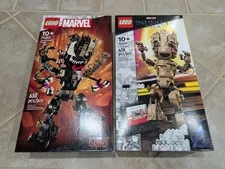 LEGO Marvel Groot Display Lot | 2 Brand New Sealed Retired Sets (76217, 76249)