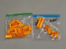 Lego 35 Bright Light Orange Bricks - 2x2 2x4 3001 3003 Used and some New