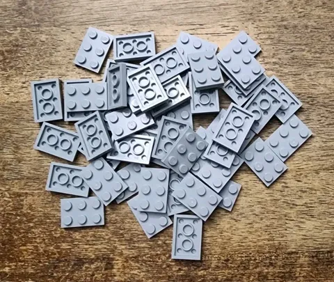 LEGO Light Bluish Gray Plate 2 x 3 QTY 50. Part No. 3021