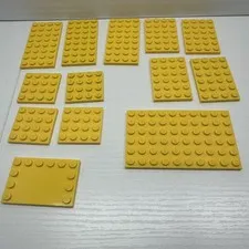 Lego Parts - Yellow Plates Lot Of 13 Plates Assorted Sizes