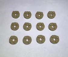 Lego Lot Of 12 Sand Yellow 2x2 Round Plate Plates New City Part