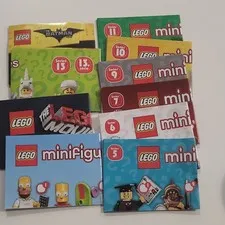 LEGO Collectable Minifigure Series  Checklist Tick Sheet CMF Mixed Lot Of  10