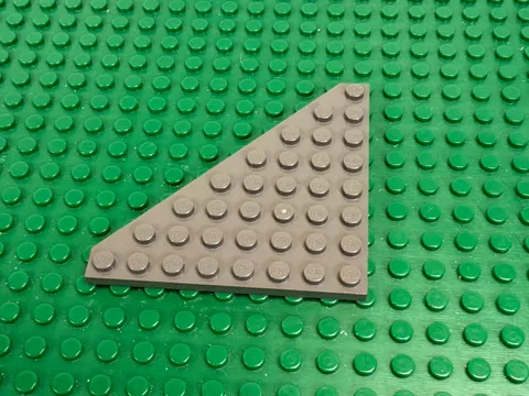 2003 LEGO Old Dark Gray Wedge Plate 8 x 8 Cut Corner Knockturn Alley 4720 #30504