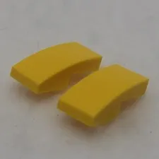 LEGO 11477 Yellow Slope, Curved 2 x 1 x 2/3 (x2)