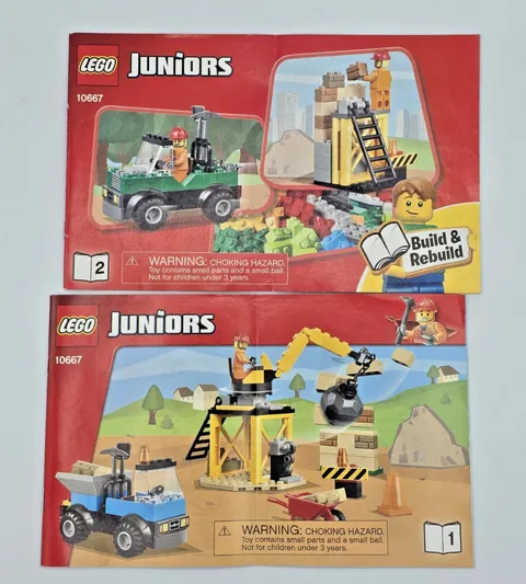 LEGO Juniors 10667 Construction Instruction Manuals Only NO Bricks 2 Books 2014