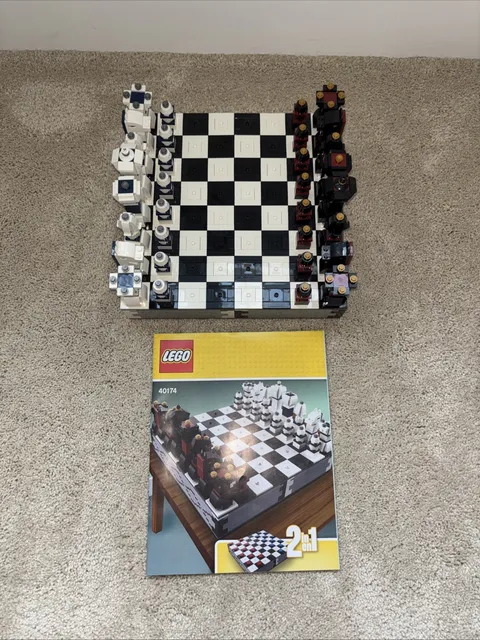 LEGO 40174 Iconic Chess/Checkers 2 in 1 RETIRED complete set w/ manual, no box