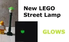 New LEGO Street Light Lamppost Lamp Road Sign Bulb Ball GLOWING glow in the Dark