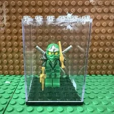 LEGO NINJAGO Lloyd Green Ninja Minifigure w/ Weapons & Display Case