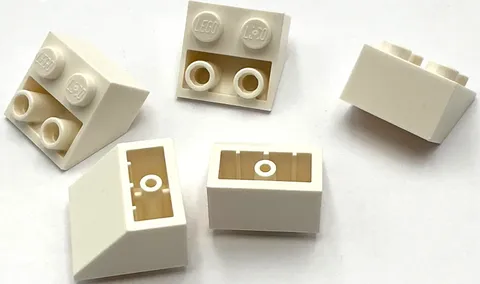 Lego 5 New White Slopes Sloped Inverted 45 2 x 2 Parts