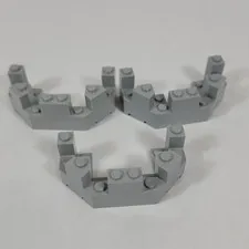 3X LEGO Castle LIGHT BLUISH GREY Turret Top Part Lot 6066 10176 8781