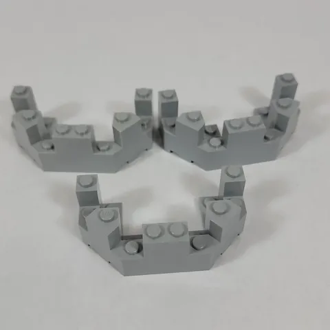 3X LEGO Castle LIGHT BLUISH GREY Turret Top Part Lot 6066 10176 8781