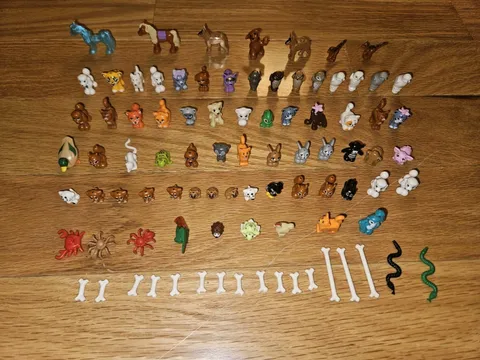 Lego Animals Lot Friends Owls Duck Snake Dogs Cats Horses Bunny Mini Figures 75+