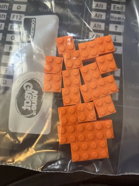 (20) 2x2 Orange LEGO Pieces