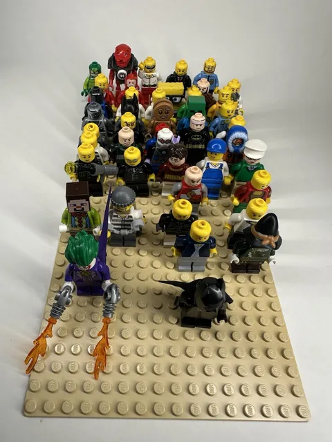 Huge 44 Mini Figure Lego Collection Licensed Rare Old Legos Bulk Lot Of 44