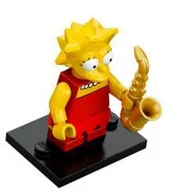 LEGO Lisa Simpson, The Simpsons, Series 1 (Complete Set with Stand and colsim-4