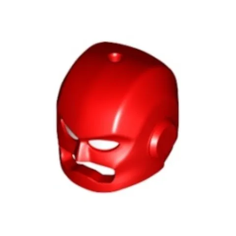 LEGO - Minifig, Helmet Mask w/ Ear Protectors & White Eyes, Mouth Slit - Red