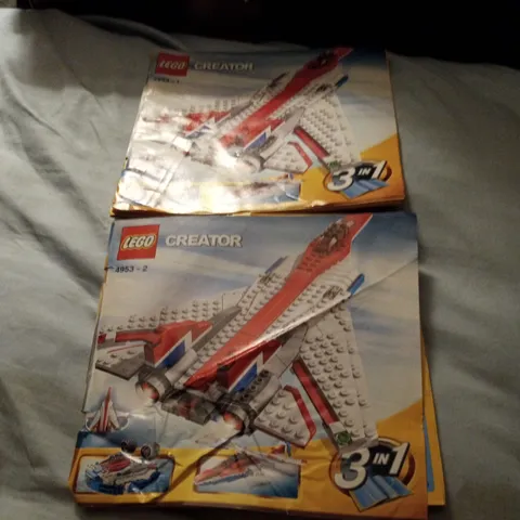 Lego Creator Fast Flyers Instruction Manuals ONLY #4953-1/#4953-2