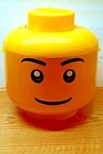 LEGO HEAD STORAGE YELLOW CONTAINER BOY
