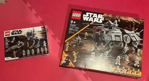 LEGO Star Wars Lot 75337 AT-TE Walker & 75280 501st Battle Pack Sealed In Box 