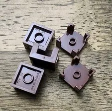 LEGO Reddish Brown Container, Box 2 x 2 x 1 Half, Stud, 4 Supports. QTY 5. 3131