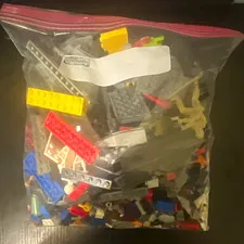 LEGO Bulk Lot Mixed Bricks Pieces Parts Multicolor Plastic in Polybag 1lb 15oz