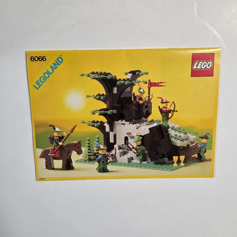 LEGO 6066 Instruction Manual Vintage Legoland Forestmen Outpost 1987 Yellow