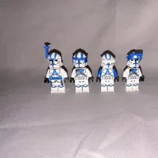 LEGO Star Wars Clone Trooper Minifigures Lot of 4 w/ Weapons Accessories