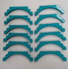 Lego x12 New Dark Turquoise Arch 1 x 12 x 3 Raised Arch 5 Cross Supports # 18838