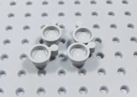LEGO Lot of 4 Light Bluish Gray Teacup Teacups Accessory Minifig AC