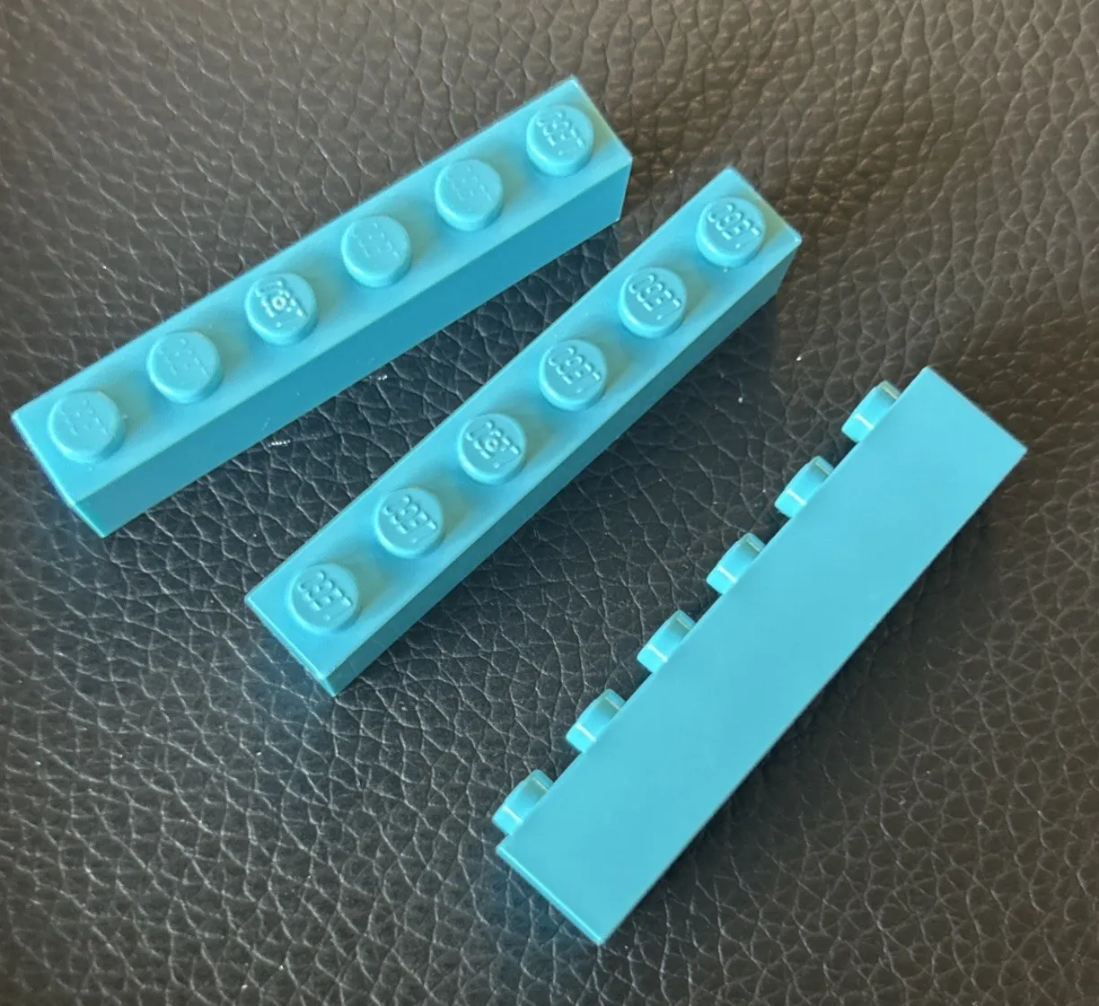 LEGO 1x6 Brick Part 3009 Lot 3 Medium Azure Replacement Pieces