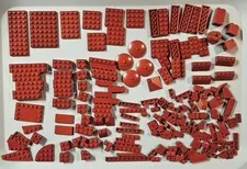170 Lego Dark Red Pieces Lot~Bricks, Plates, & Specialty Parts