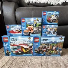 Lego City Sets 3365, 4641, 60011, 60054, 4433, 60002 Complete With Instructions