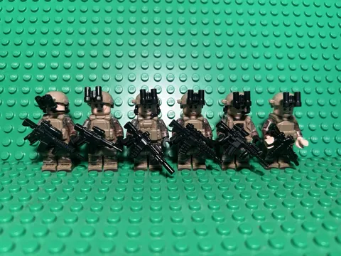 Lego Battlebrick modern US Army Squad 10th Mountain Div With BrickArms Equipment