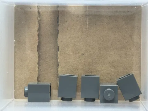 LEGO Parts - Dark Bluish Gray Brick 1 x 1 - No 3005 - QTY 5