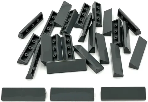 Lego 25 New Dark Bluish Gray Slopes Sloped 30 1 x 4 x 2/3 Pieces