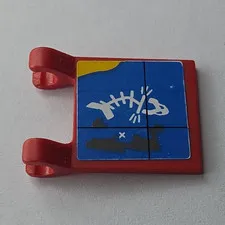 LEGO Pirates Flag Banner Red/Blue 1 Piece 1 Part L0512
